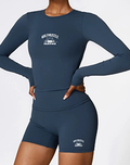 Kalfmuscle Gang-Long Sleeves With Short Sets (Navy Blue)